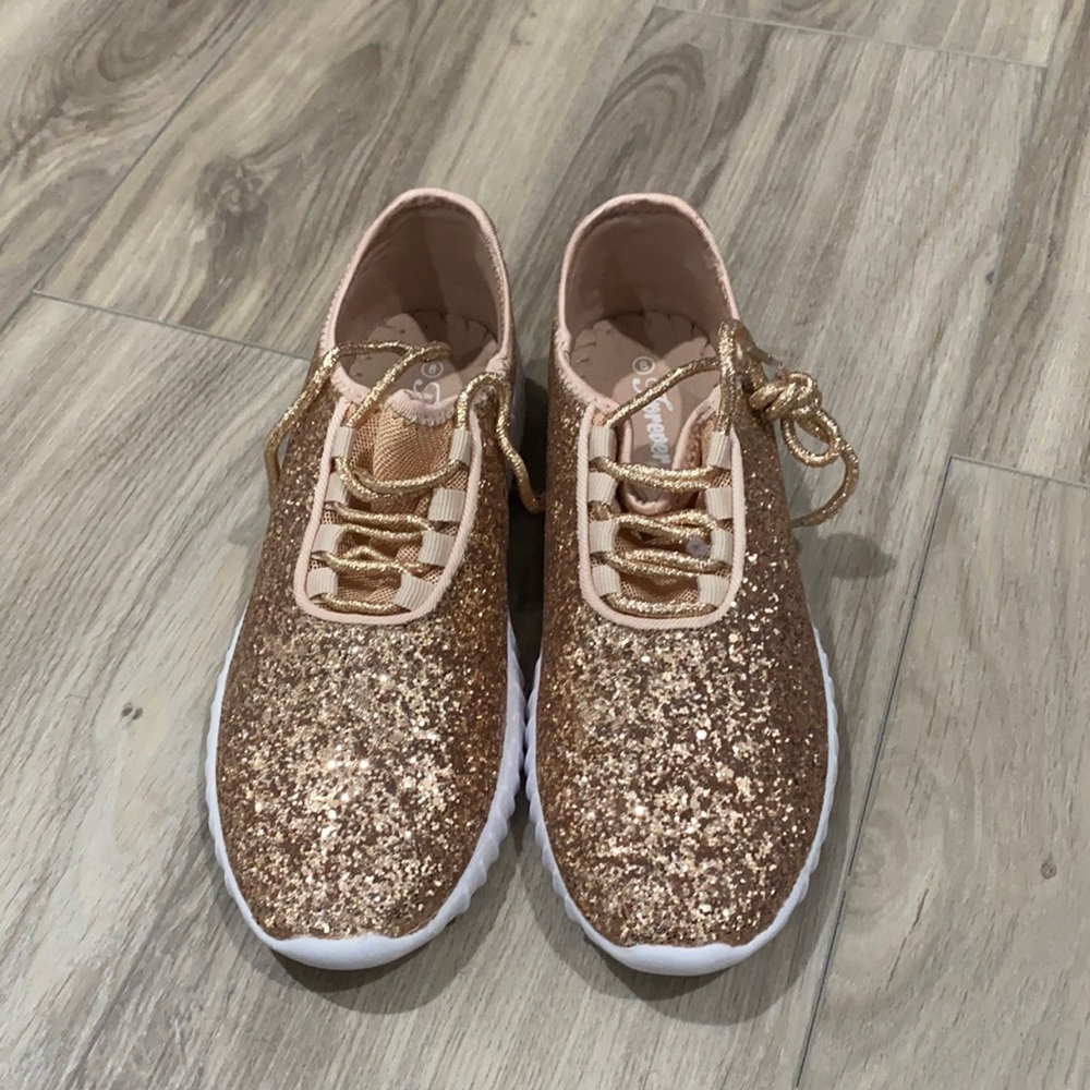 Rose Gold Glitter Sneakers